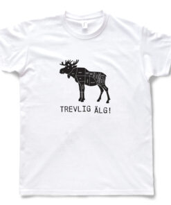 White T-shirt Man – Moose design black