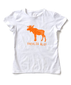 White T-shirt Woman – Moose design