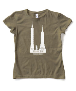 Khaki T-shirt Woman – Skrapan funny design