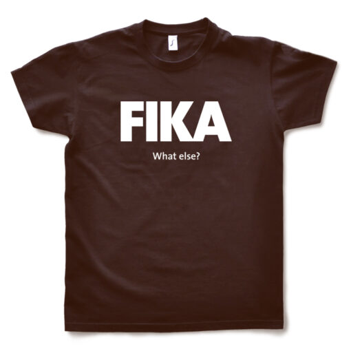 brown chocolate man fika t-shirt