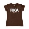 brown chocolate woman fika t-shirt