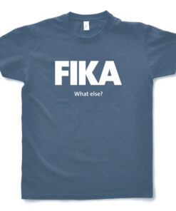 blue denim man fika t-shirt