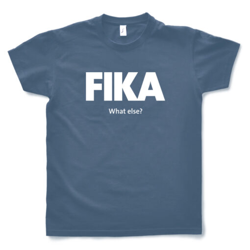 blue denim man fika t-shirt