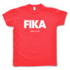 red hibiscus man fika t-shirt