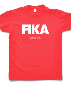 red hibiscus man fika t-shirt