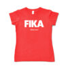 red hibiscus woman fika t-shirt