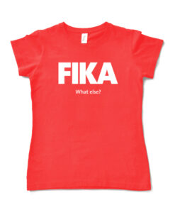 red hibiscus woman fika t-shirt