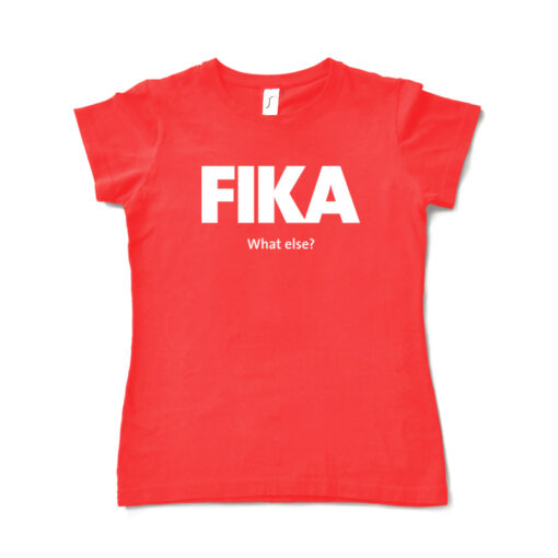 red hibiscus woman fika t-shirt