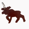 Key ring leather brown moose
