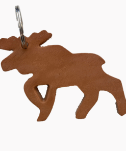 Key ring leather light brown moose