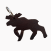 Key ring leather darkk brown moose